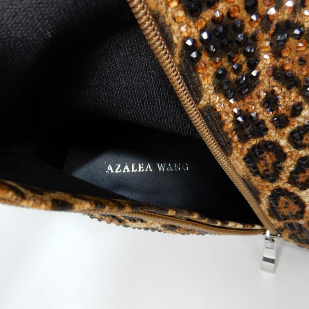 AZALEA WANG Chaundra Stiletto Bootie Size 7.5 Cheetah Animal Embellished NEW - Picture 10 of 17
